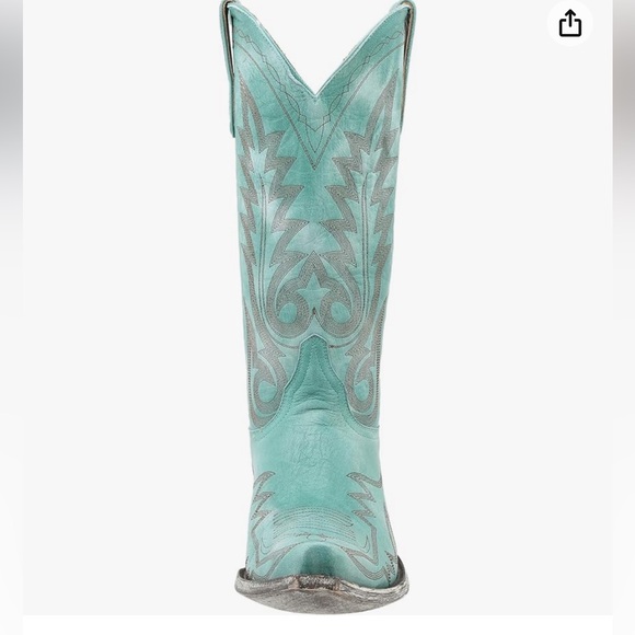 Old Gringo Cowboy boots in Aqua w contrast stitching boho cowgirl RTL $495 8 NIB - Picture 7 of 11